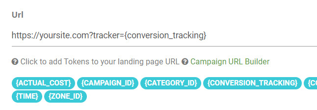 add conversion tracking tag